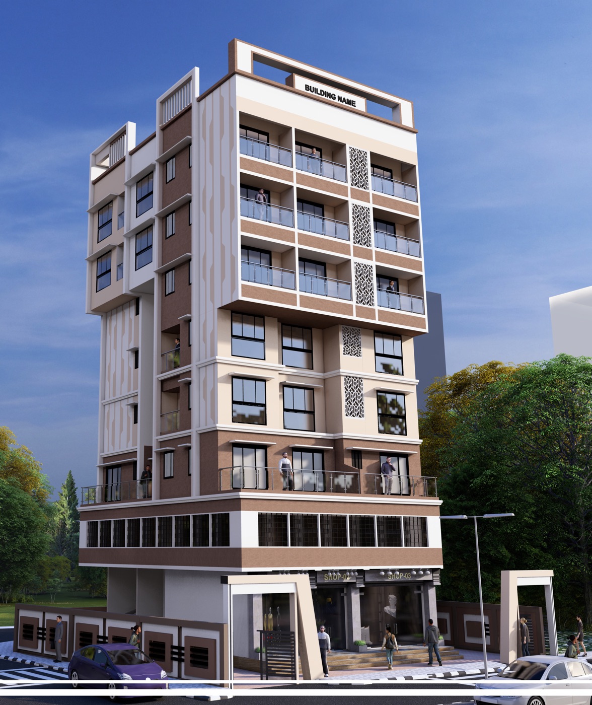 Infinity Residency, residential with shops in Thane West